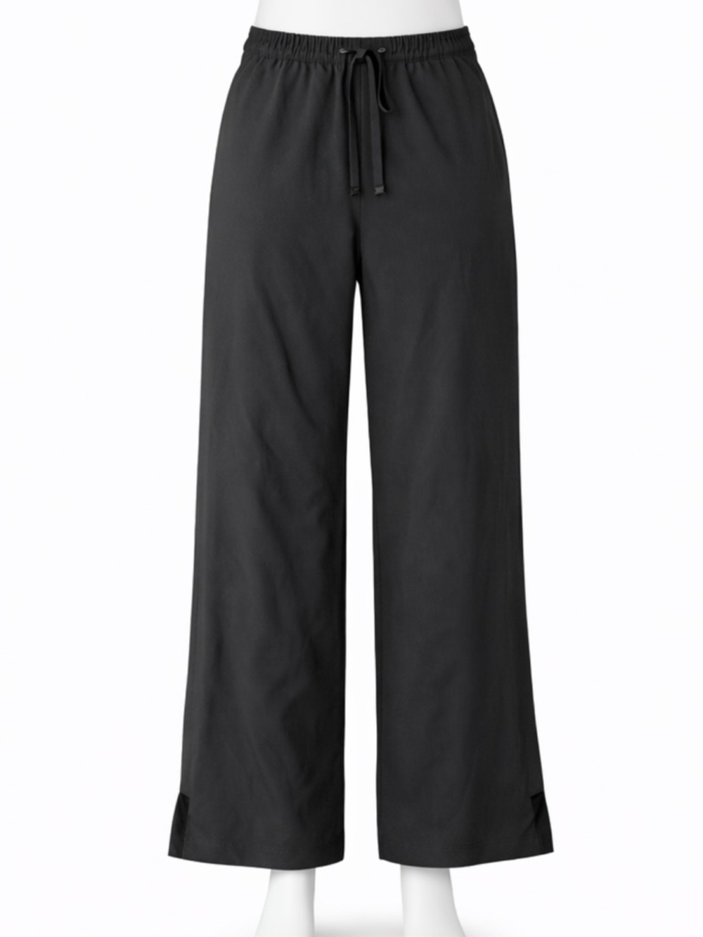 CRZ Yoga Wide-Leg Black Pull-On Pants size small